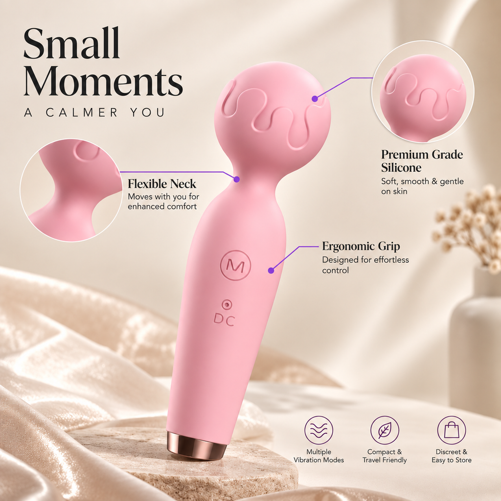 PNV PocketPulse Mini Wand, Compact 15 cm, Rechargeable