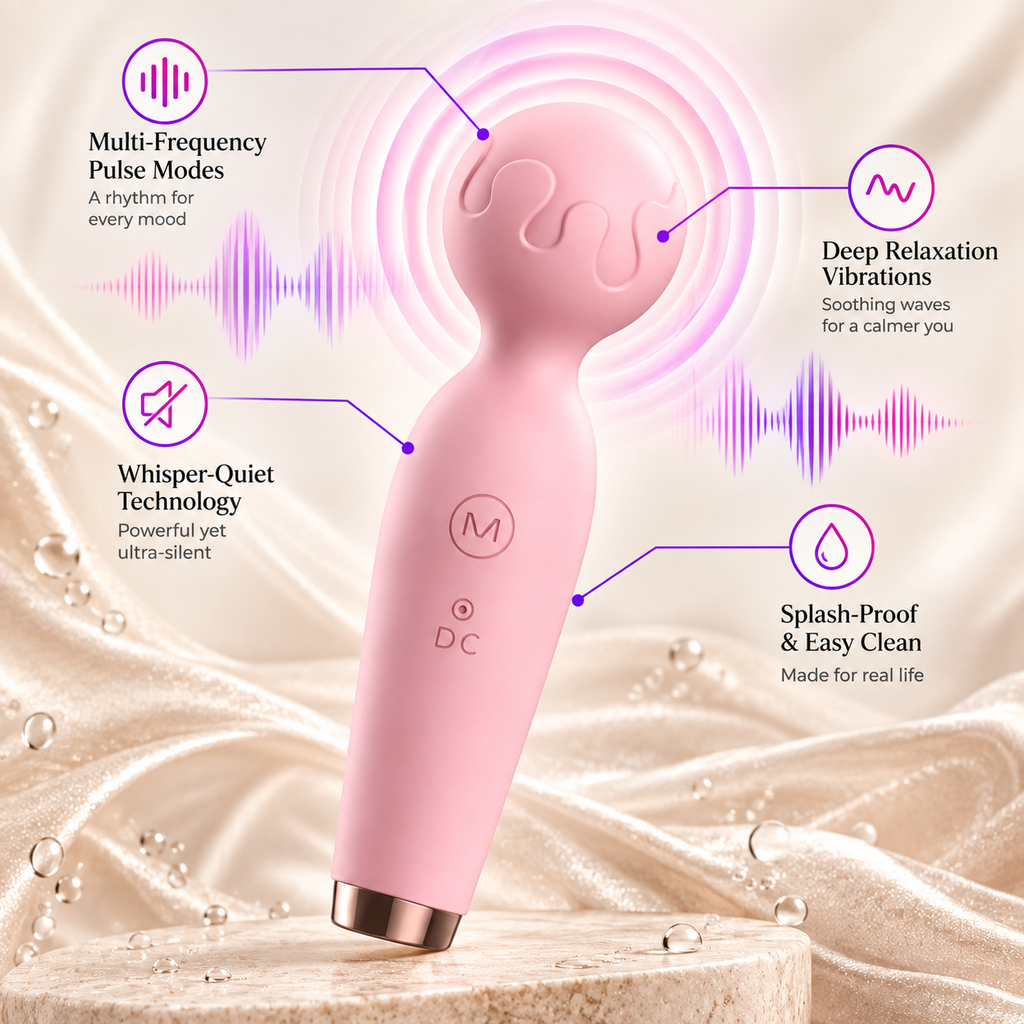 PNV PocketPulse Mini Wand, Compact 15 cm, Rechargeable