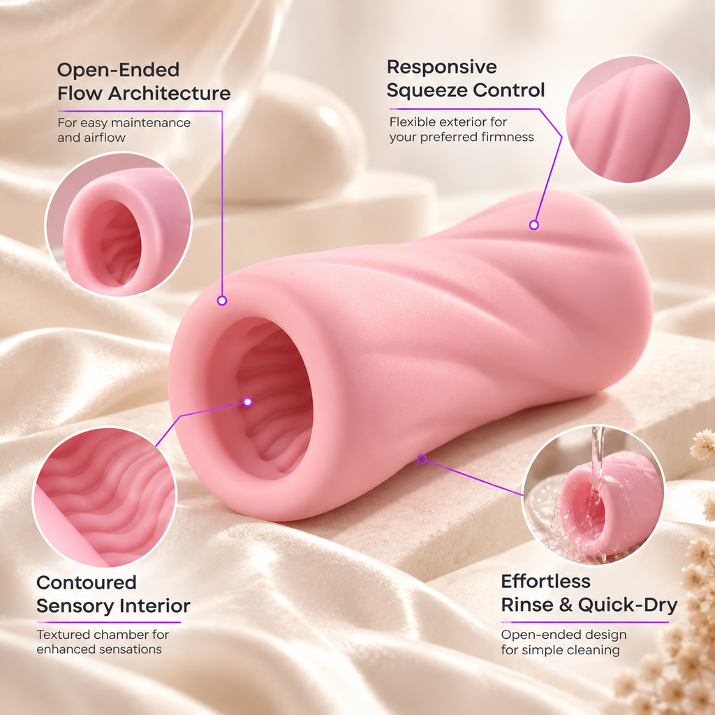 PNV PinkRipple Manual Wellness Grip for Relaxation