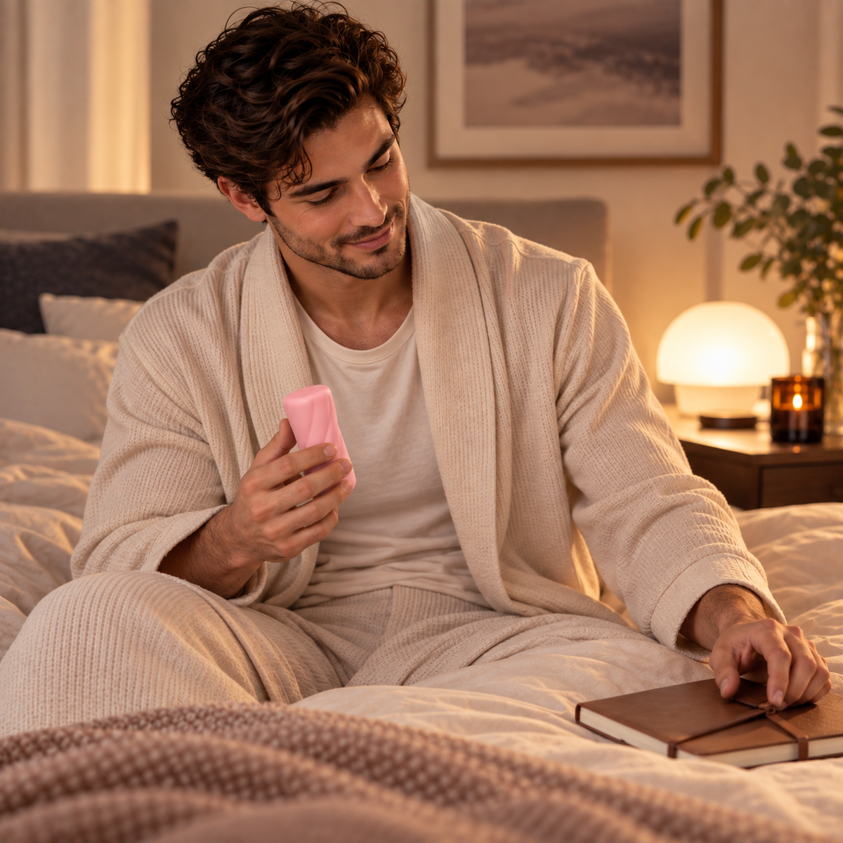 PNV PinkRipple Manual Wellness Grip for Relaxation